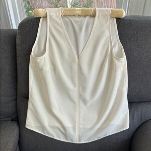 NWOT JCrew sleeveless v-neck ivory top